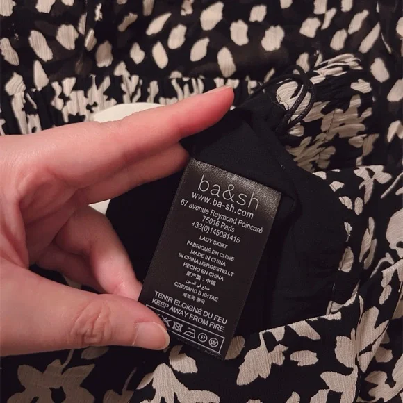 NWT BA&SH Jupe Floral Tiered Midi Skirt Size 40 - Picture 4 of 12